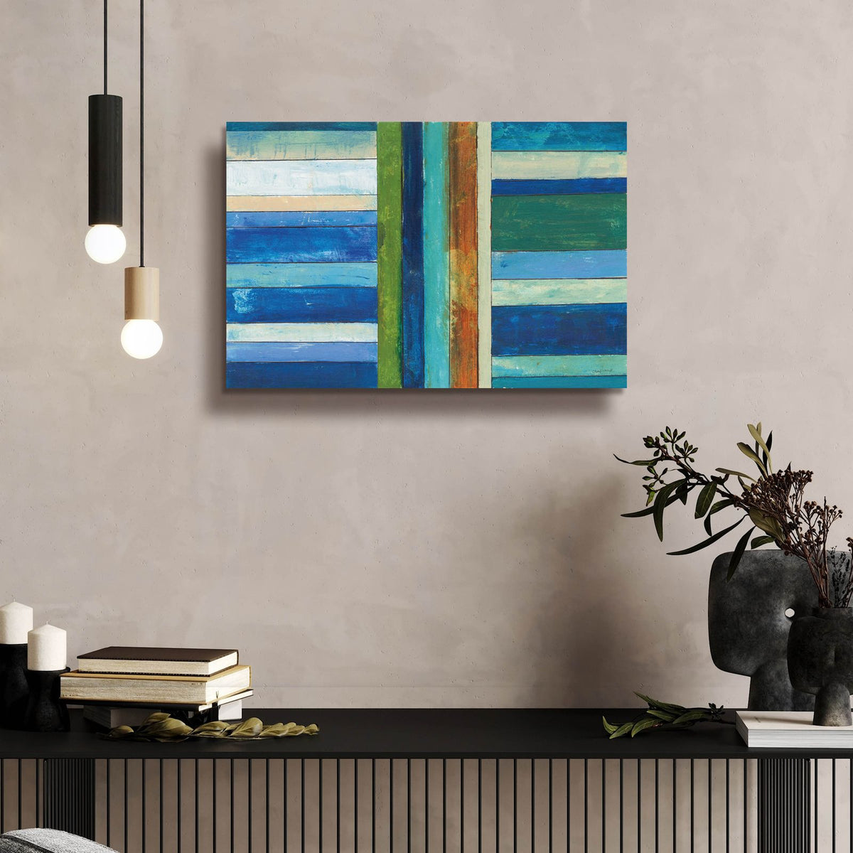 Boardwalk 3 by Cheryl Warrick - 24x16 acrylic wall art in a room
