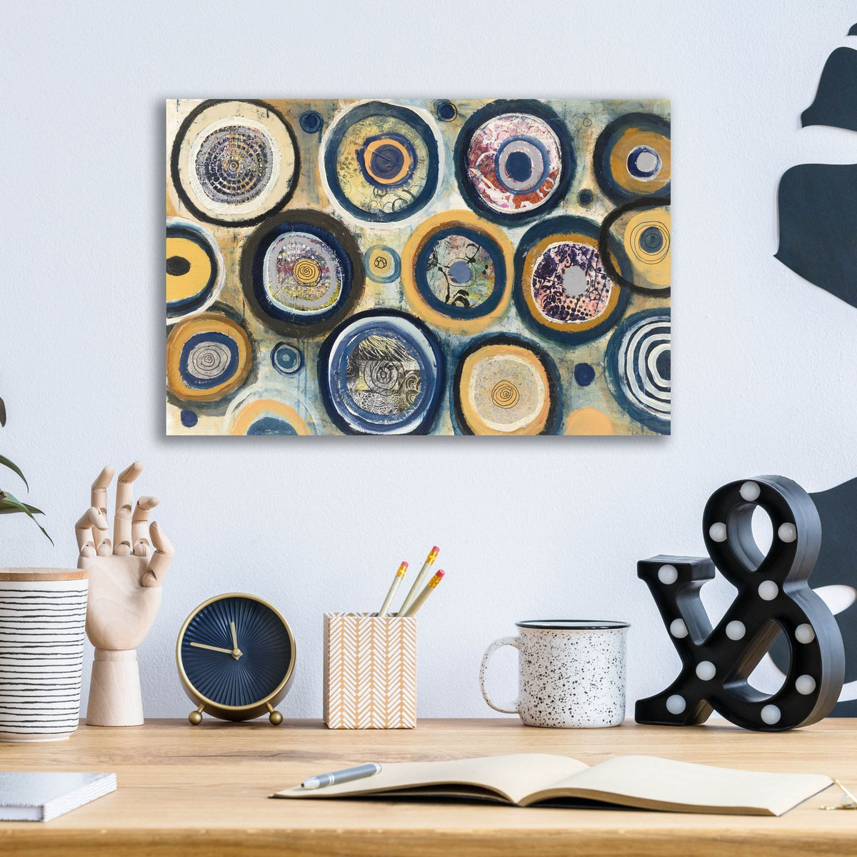 Circle Song by Cheryl Warrick - 16x12 acrylic wall art in a room