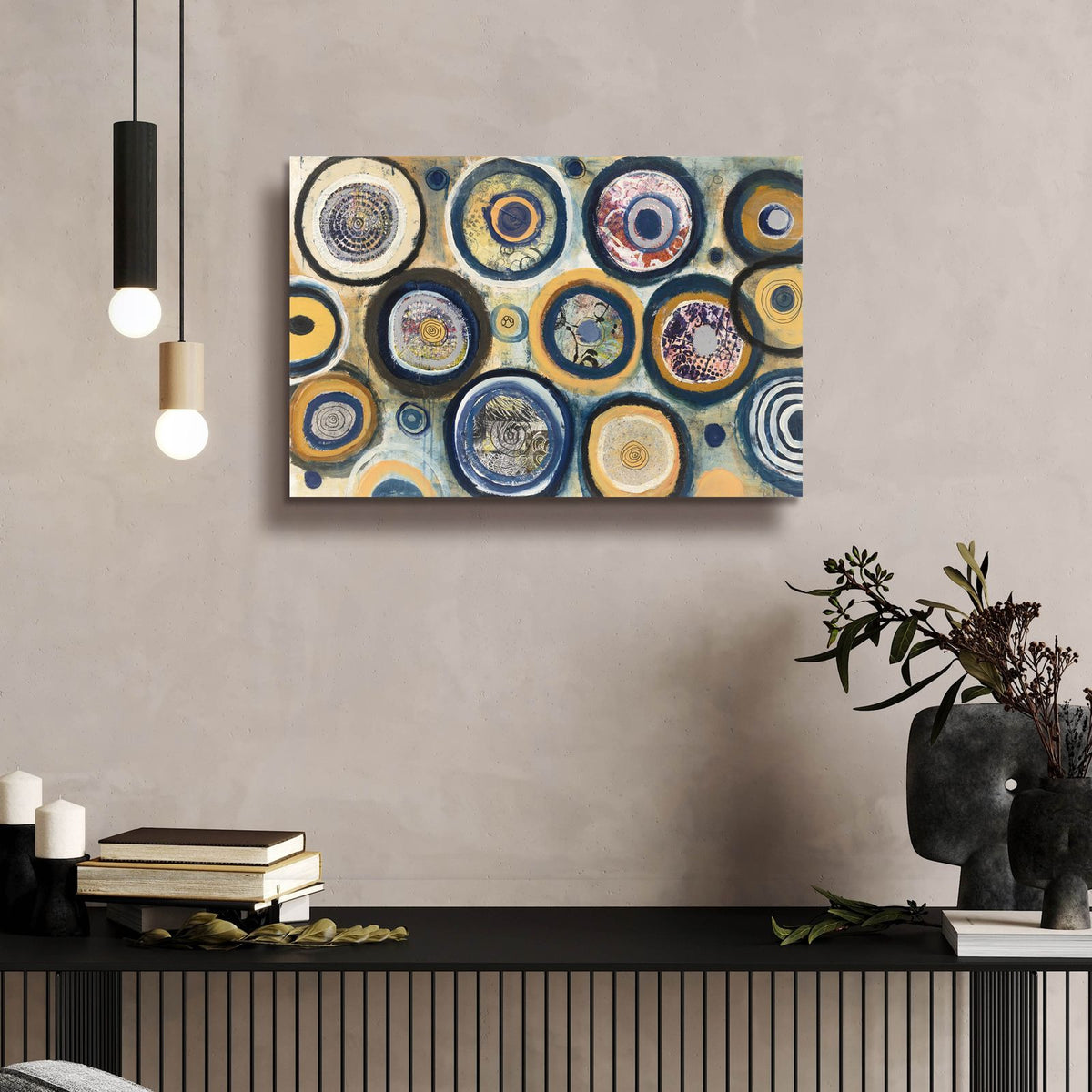 Circle Song by Cheryl Warrick - 24x16 acrylic wall art in a room