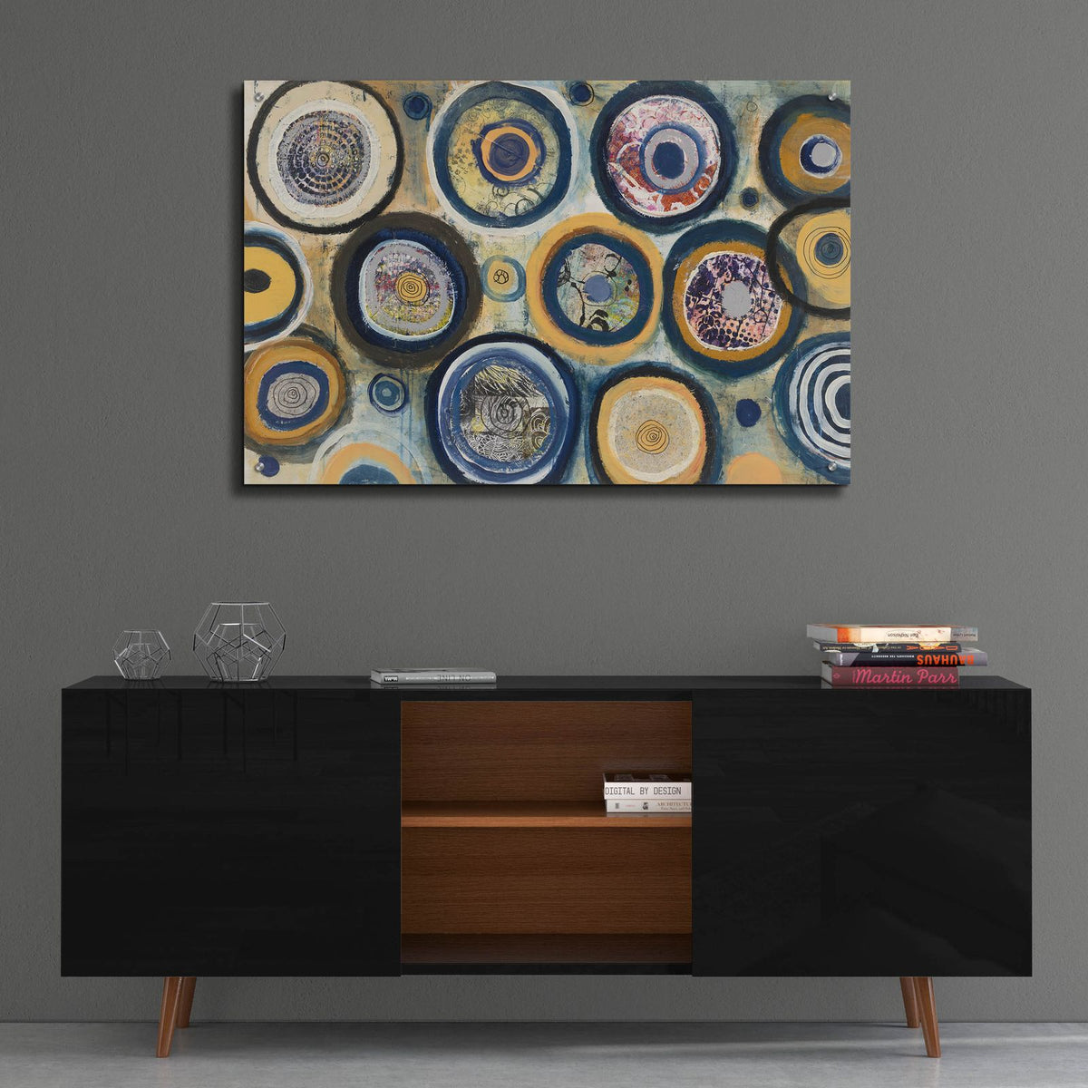 Circle Song by Cheryl Warrick - 36x24 acrylic wall art in a room