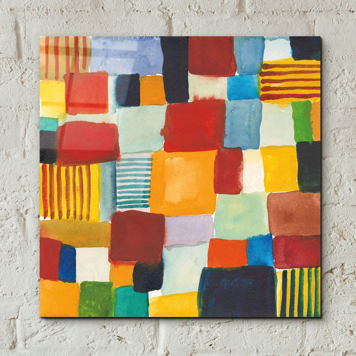 City Block 1 by Cheryl Warrick - 12x12 acrylic wall art in a room