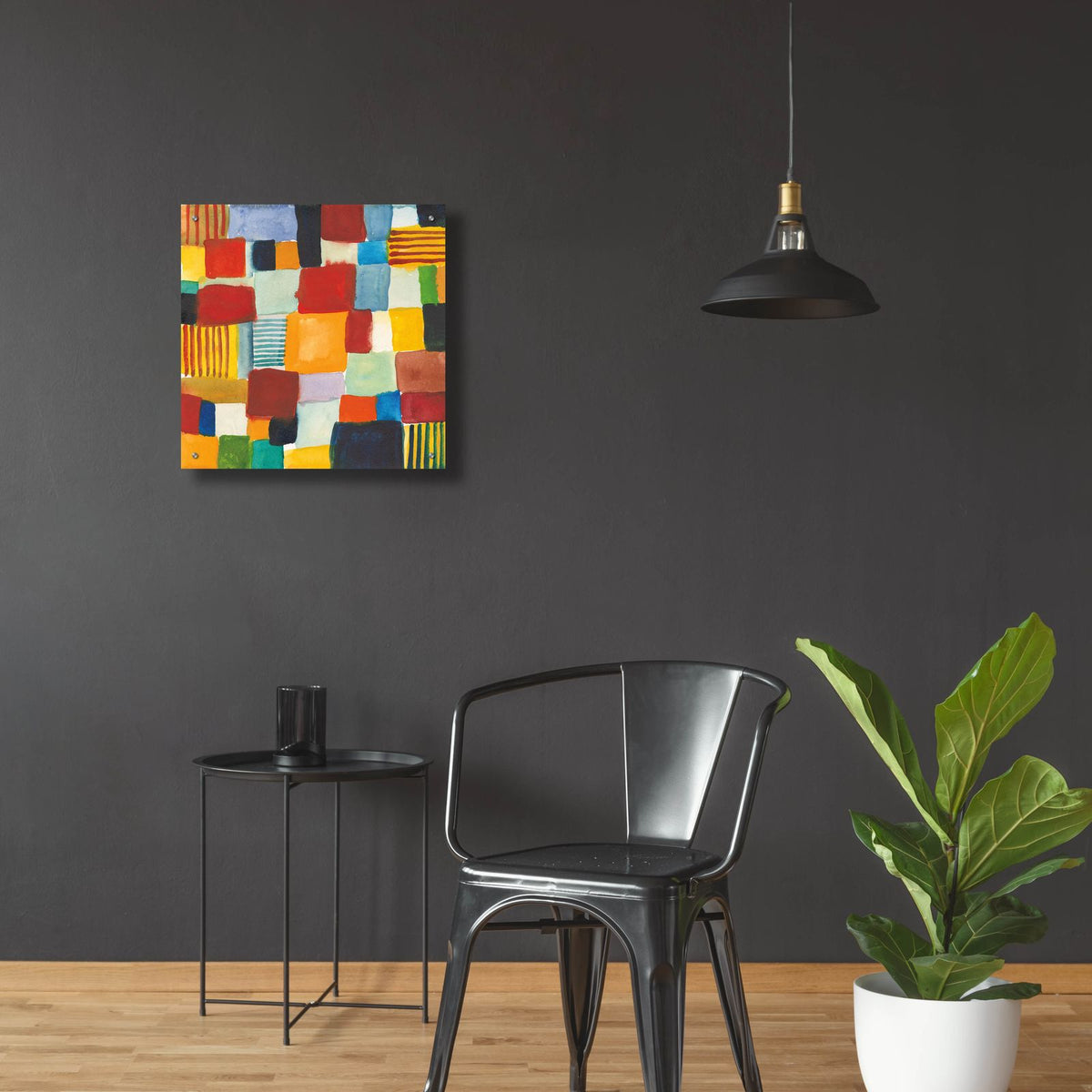 City Block 1 by Cheryl Warrick - 24x24 acrylic wall art in a room