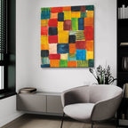 City Block 2 by Cheryl Warrick - 36x36 acrylic wall art in a room