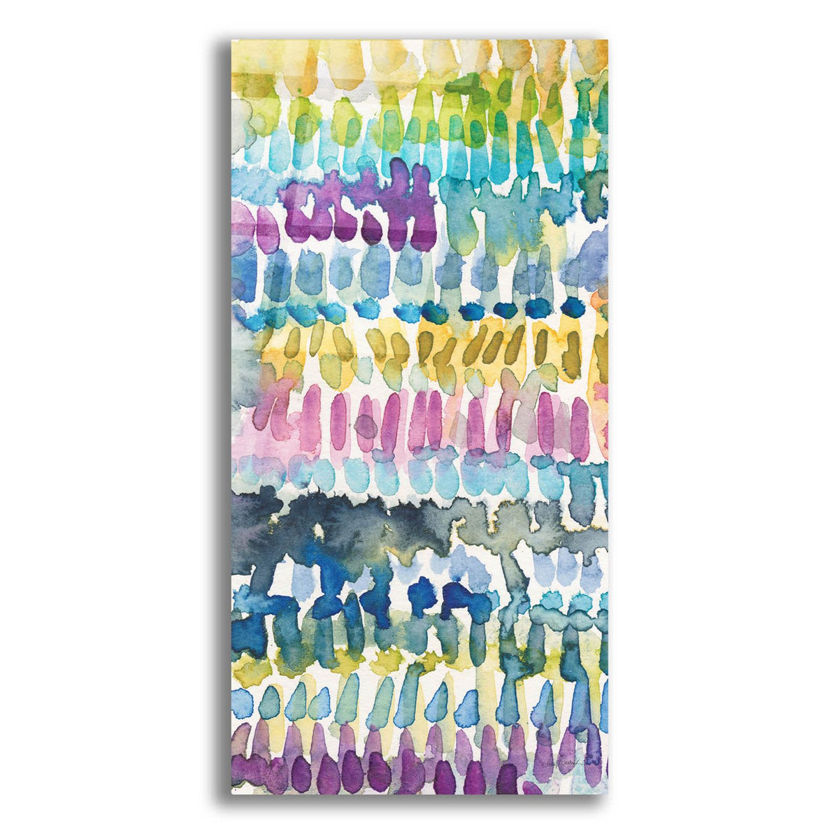 Colorful Patterns 4 Panel 1 C by Cheryl Warrick acrylic glass wall art