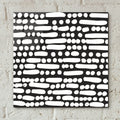 Cross Current Square Up 2 Bw by Cheryl Warrick - 12x12 acrylic wall art in a room