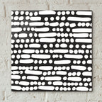 Cross Current Square Up 2 Bw by Cheryl Warrick - 12x12 acrylic wall art in a room