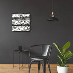 Cross Current Square Up 2 Bw by Cheryl Warrick - 24x24 acrylic wall art in a room