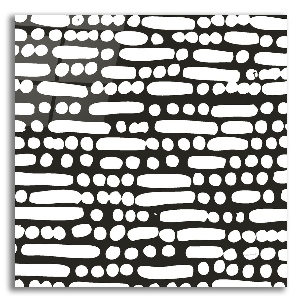 Cross Current Square Up 3 Bw by Cheryl Warrick acrylic glass wall art