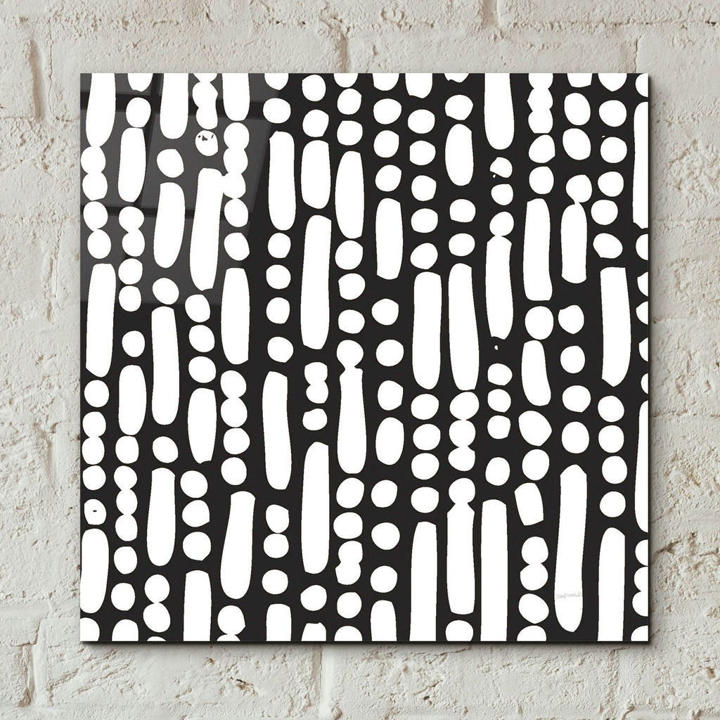 Cross Current Square Up 4 Bw by Cheryl Warrick - 12x12 acrylic wall art in a room