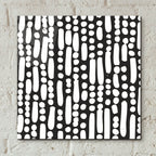 Cross Current Square Up 4 Bw by Cheryl Warrick - 12x12 acrylic wall art in a room