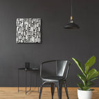 Cross Current Square Up 4 Bw by Cheryl Warrick - 24x24 acrylic wall art in a room