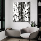 Cross Current Square Up 4 Bw by Cheryl Warrick - 36x36 acrylic wall art in a room