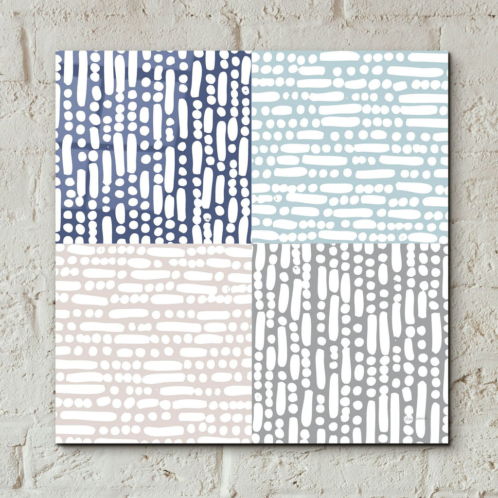 Cross Current Square Up Cool by Cheryl Warrick - 12x12 acrylic wall art in a room
