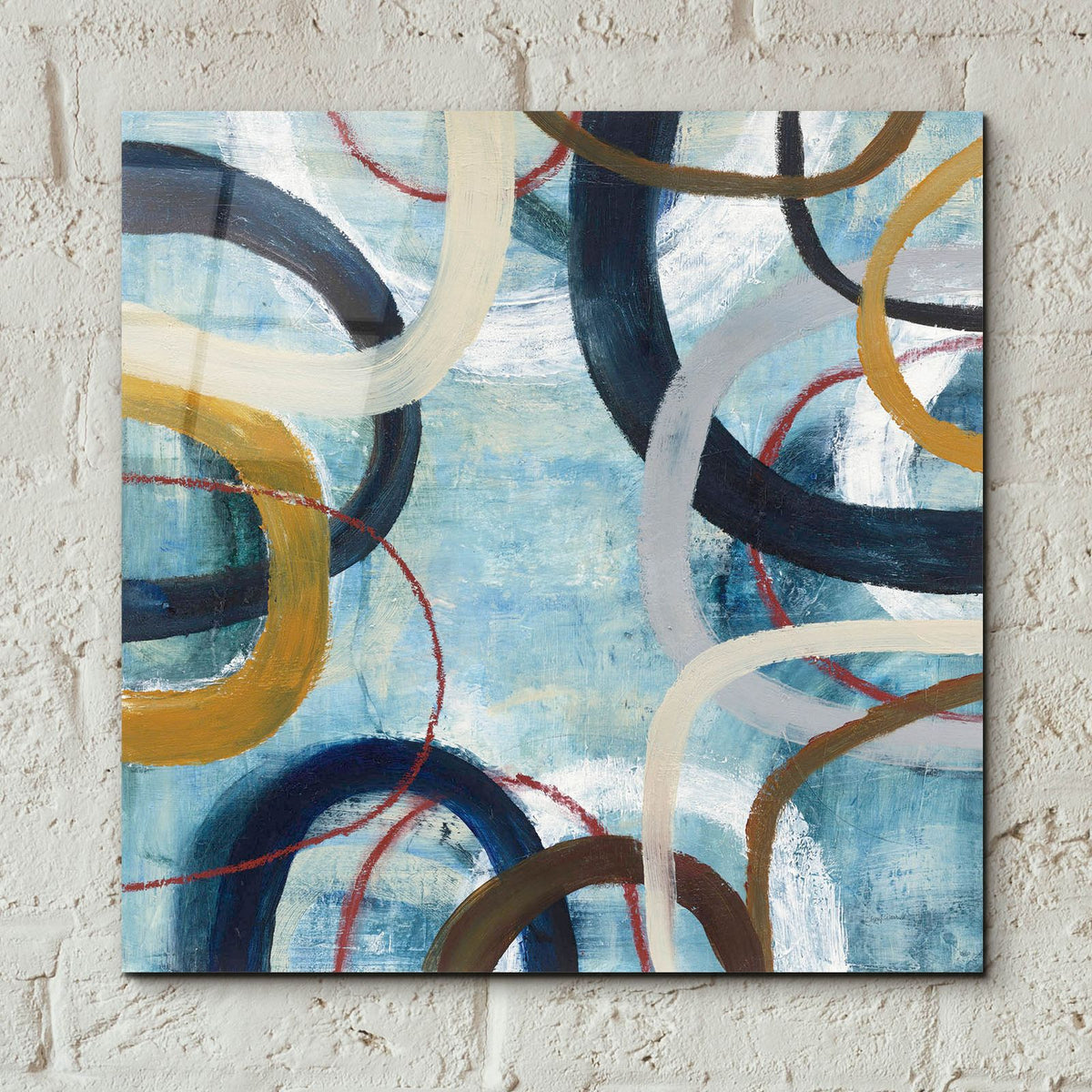 Dwell 1 by Cheryl Warrick - 12x12 acrylic wall art in a room