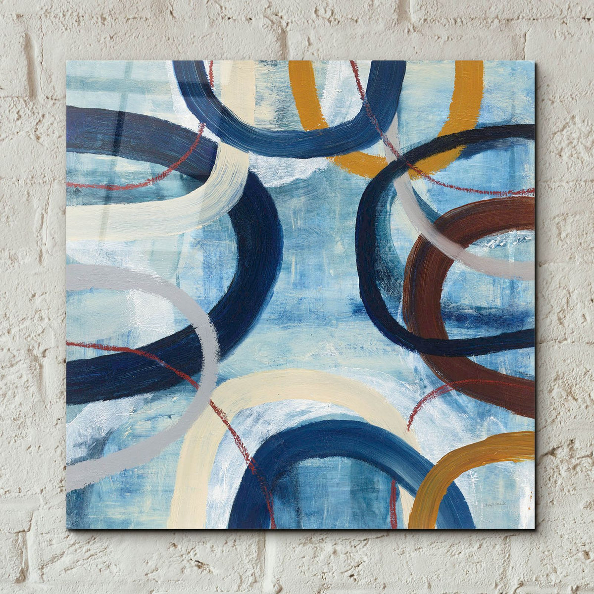Dwell 2 by Cheryl Warrick - 12x12 acrylic wall art in a room
