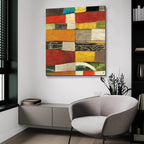 Eileen 4 V2 by Cheryl Warrick - 36x36 acrylic wall art in a room