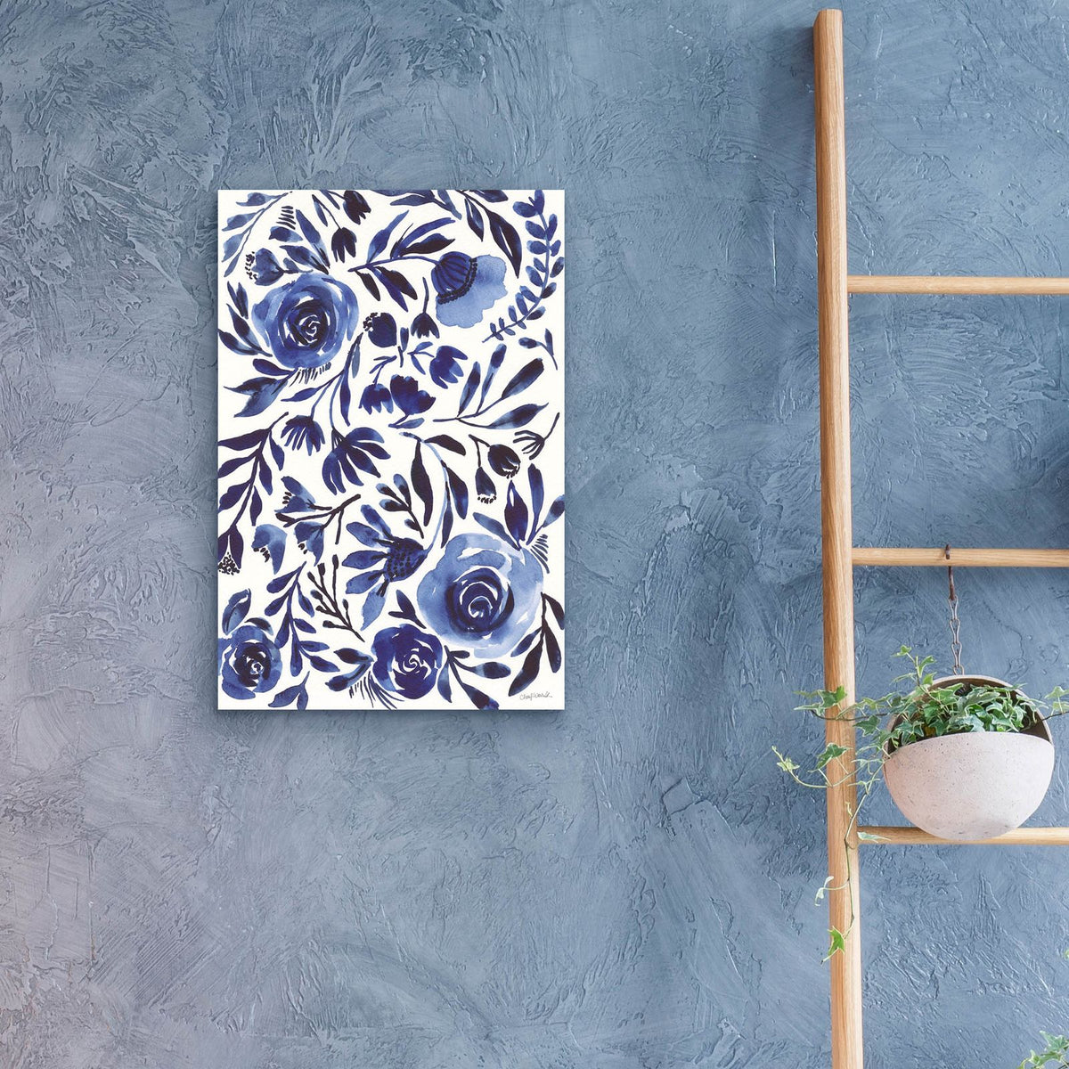 Feeling Blue 1 by Cheryl Warrick - 16x24 acrylic wall art in a room