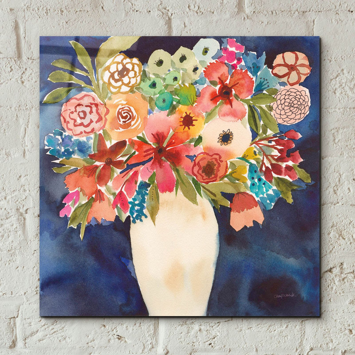 Floral Beauty 2 by Cheryl Warrick - 12x12 acrylic wall art in a room
