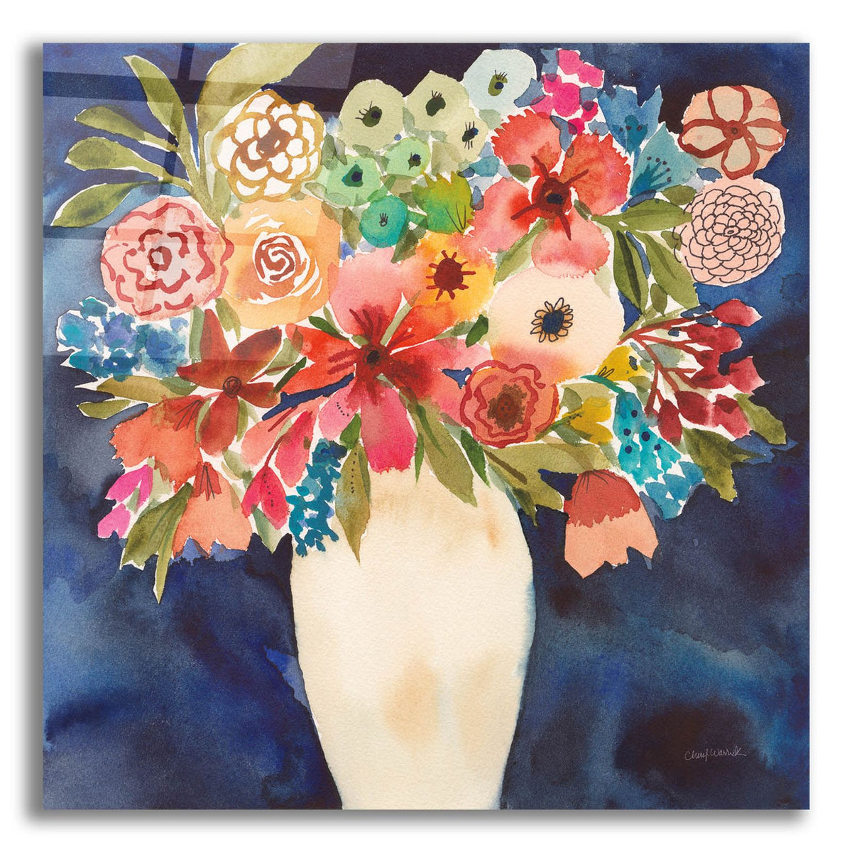 Floral Beauty 2 by Cheryl Warrick acrylic glass wall art