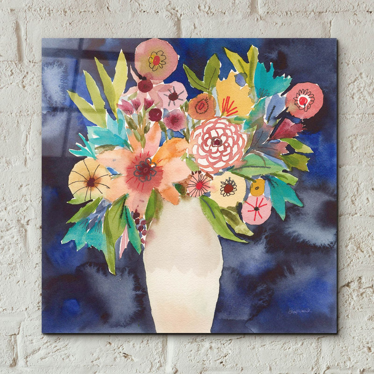 Floral Beauty 4 by Cheryl Warrick - 12x12 acrylic wall art in a room