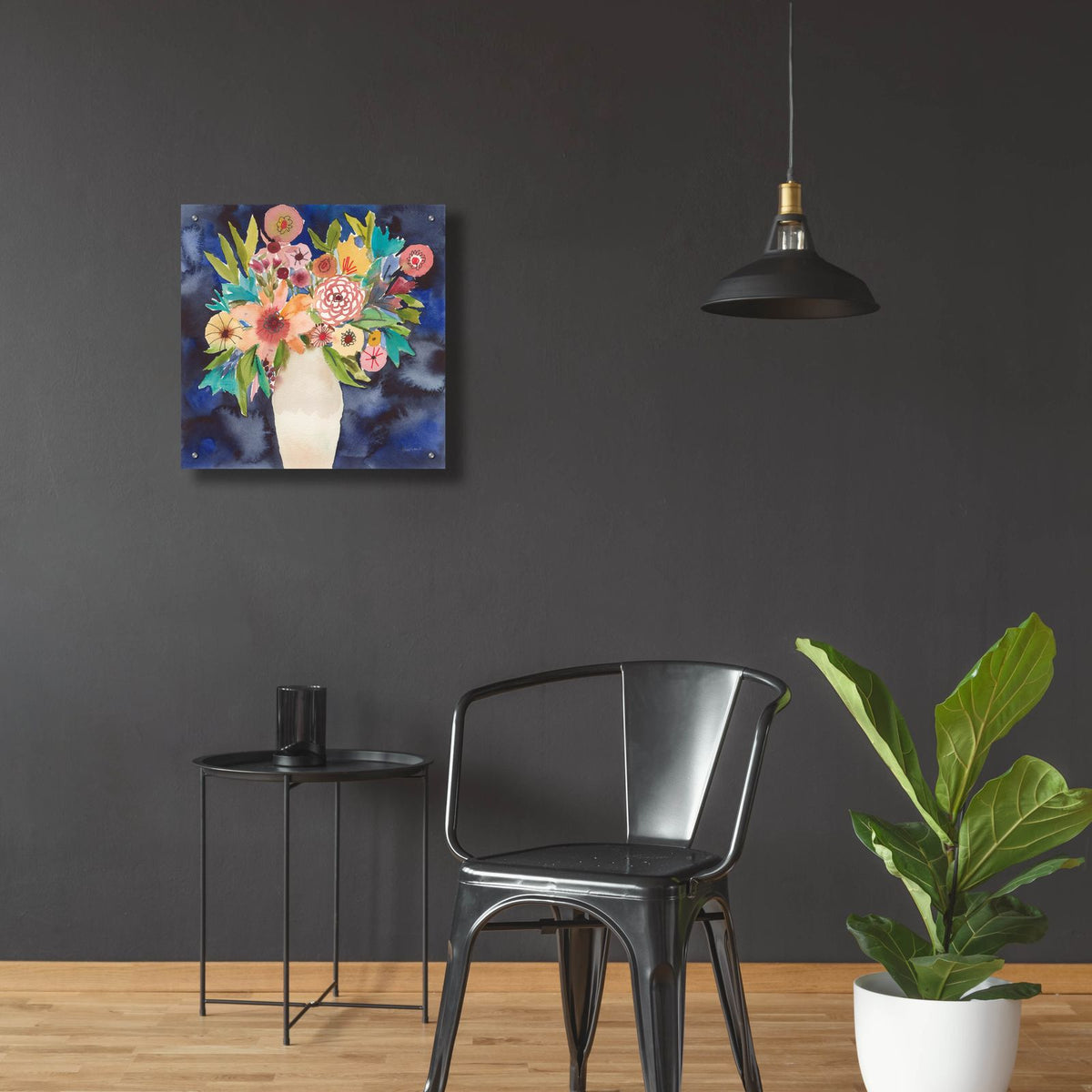 Floral Beauty 4 by Cheryl Warrick - 24x24 acrylic wall art in a room