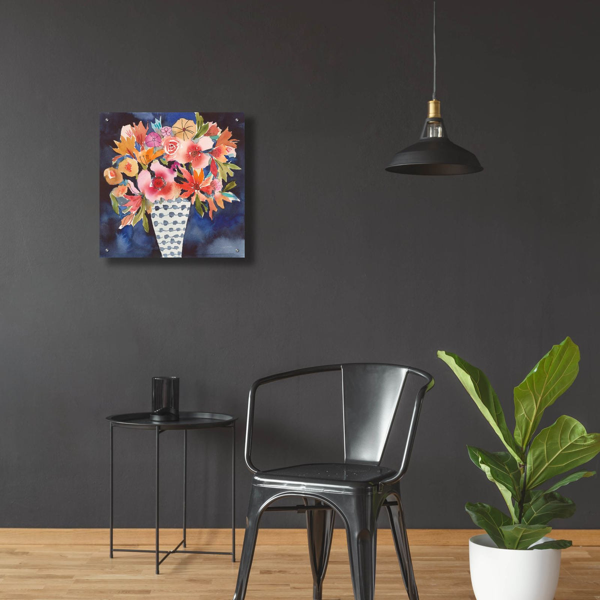 Floral Beauty 5 by Cheryl Warrick - 24x24 acrylic wall art in a room