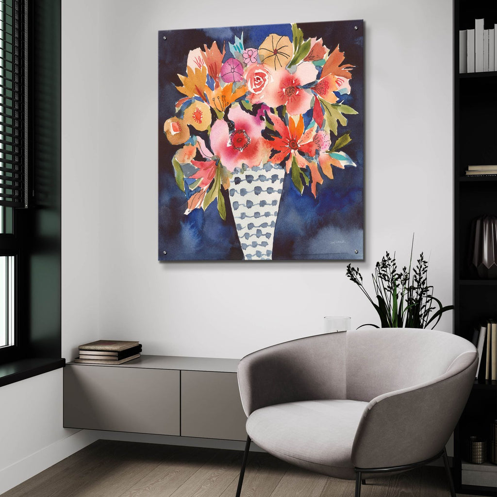 Floral Beauty 5 by Cheryl Warrick - 36x36 acrylic wall art in a room