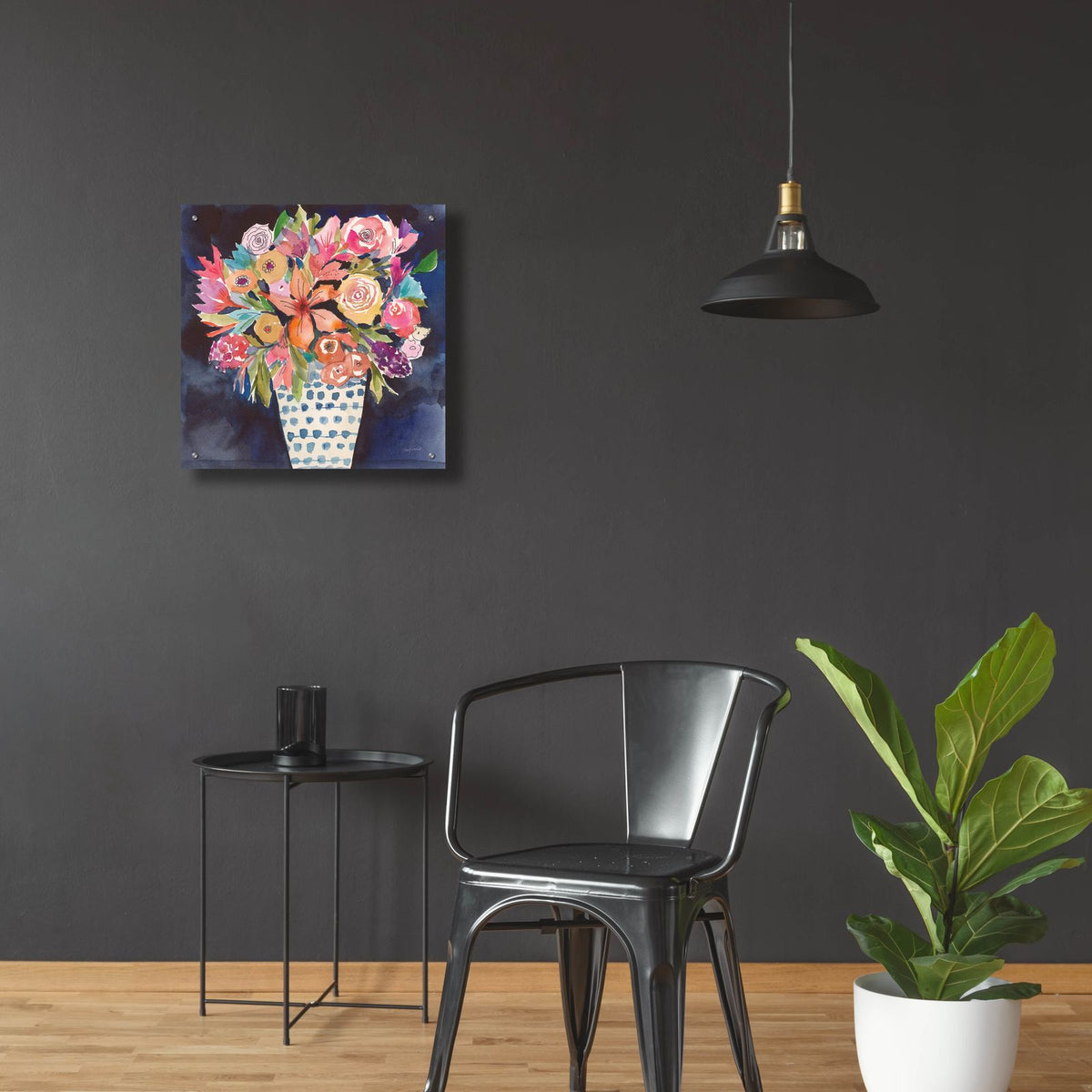 Floral Beauty 6 by Cheryl Warrick - 24x24 acrylic wall art in a room