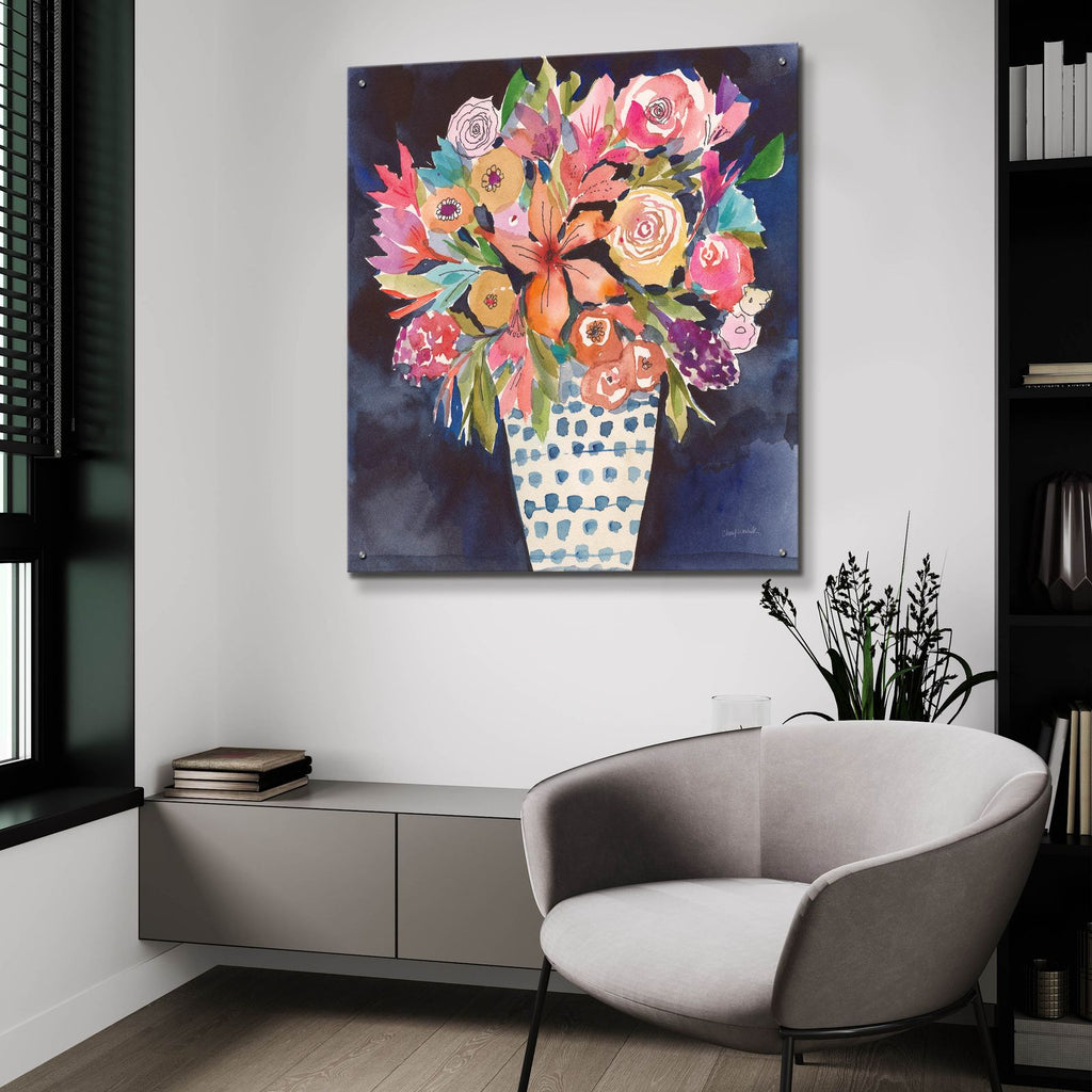 Floral Beauty 6 by Cheryl Warrick - 36x36 acrylic wall art in a room
