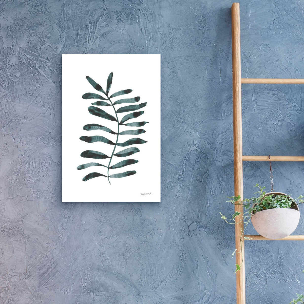 Forest Fern Trio 3 by Cheryl Warrick - 16x24 acrylic wall art in a room