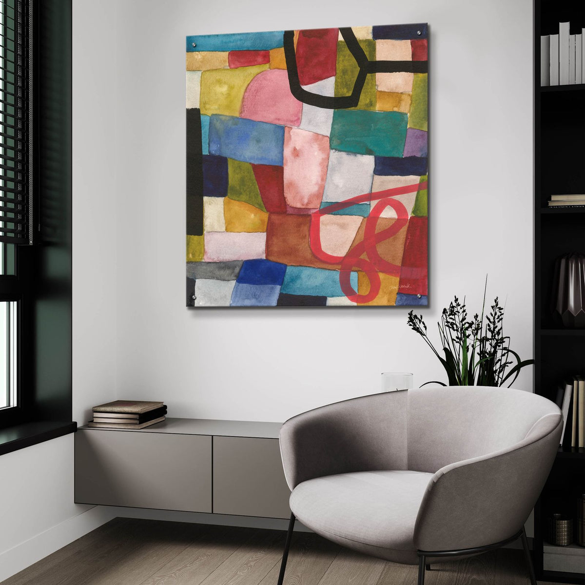 Freeway 6 by Cheryl Warrick - 36x36 acrylic wall art in a room