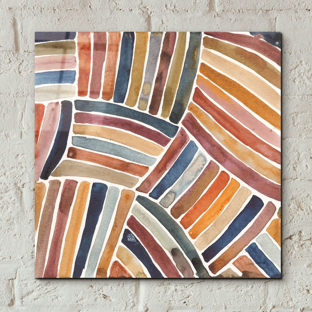 Furrow 1 by Cheryl Warrick - 12x12 acrylic wall art in a room