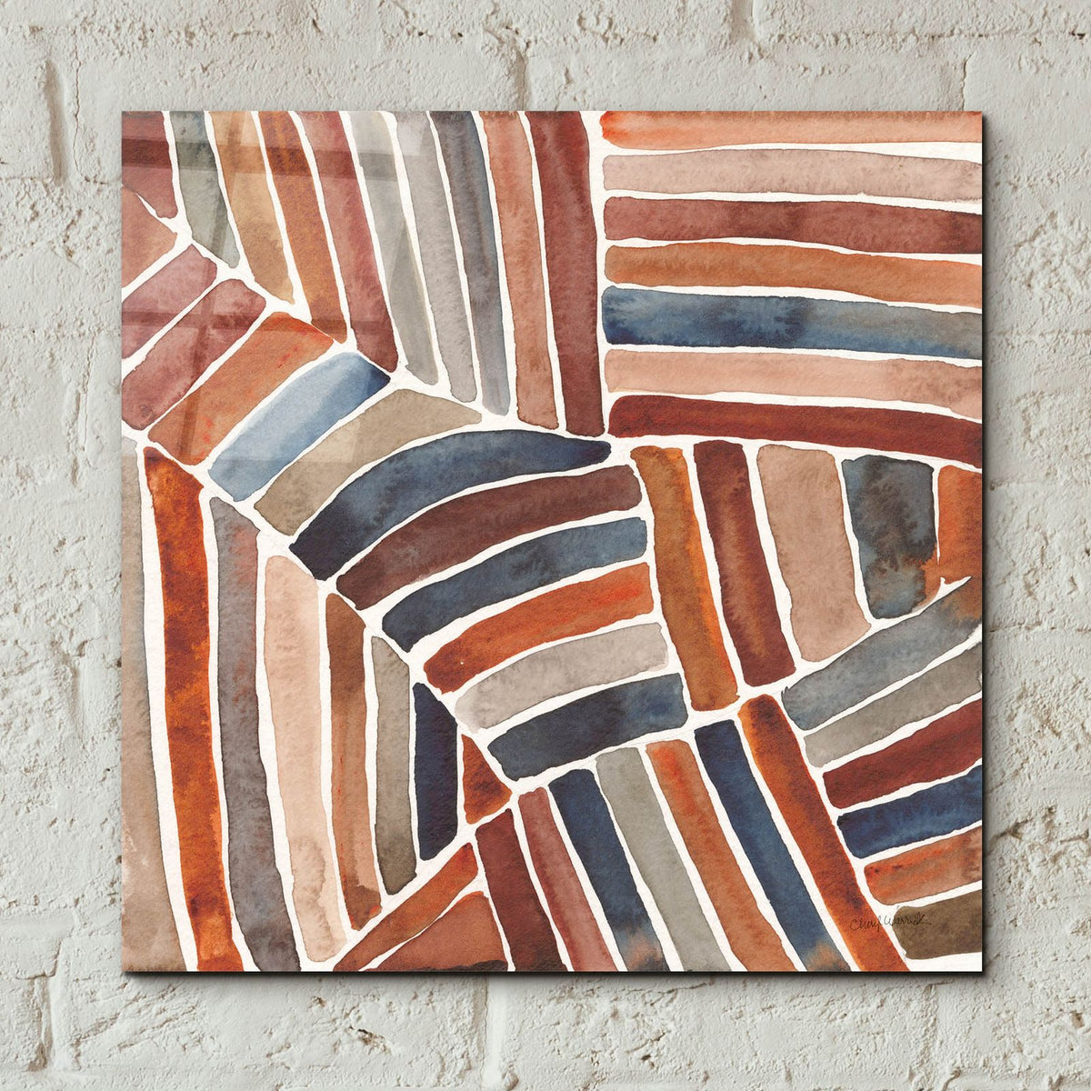 Furrow 2 by Cheryl Warrick - 12x12 acrylic wall art in a room