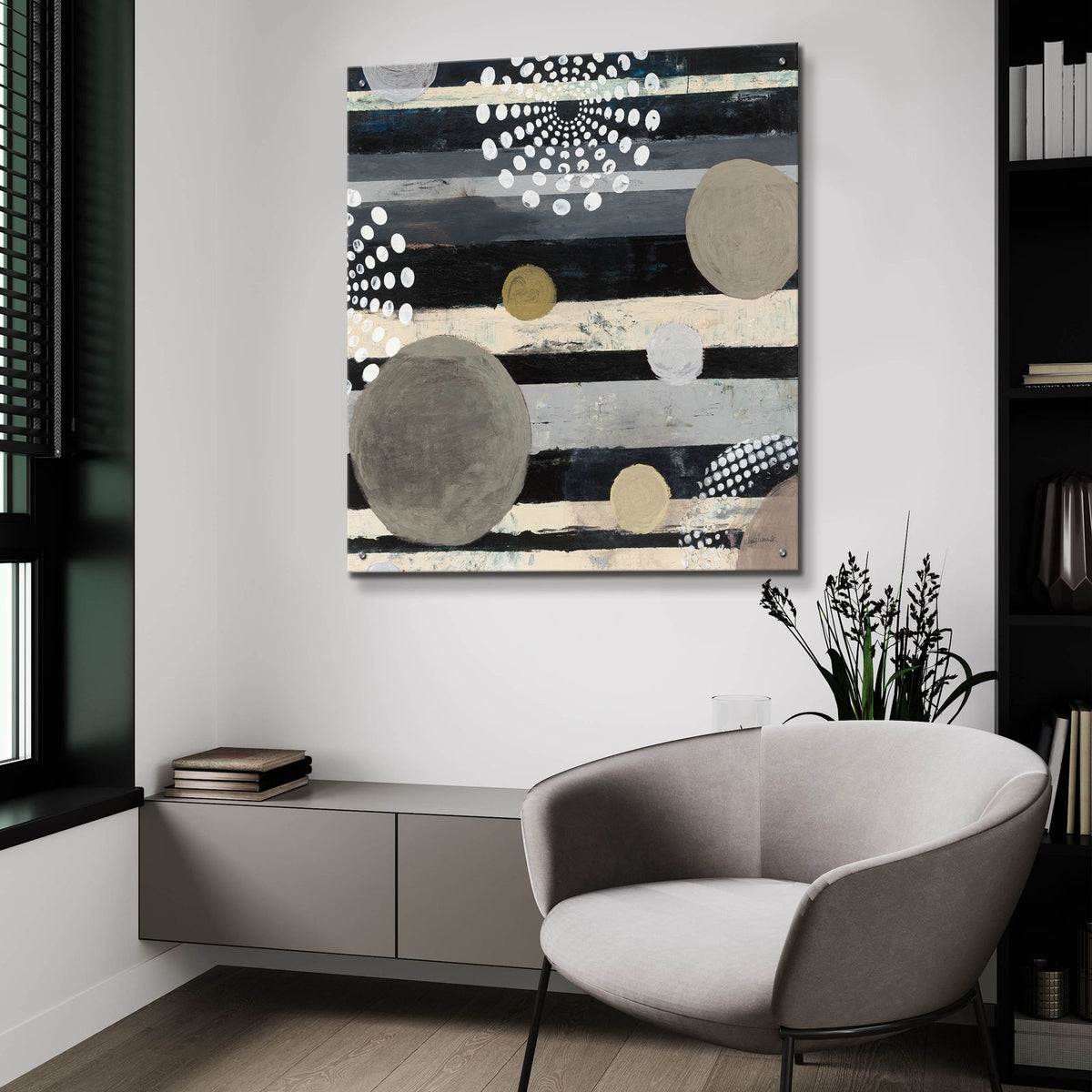 Harmony 1 Archroma by Cheryl Warrick - 36x36 acrylic wall art in a room