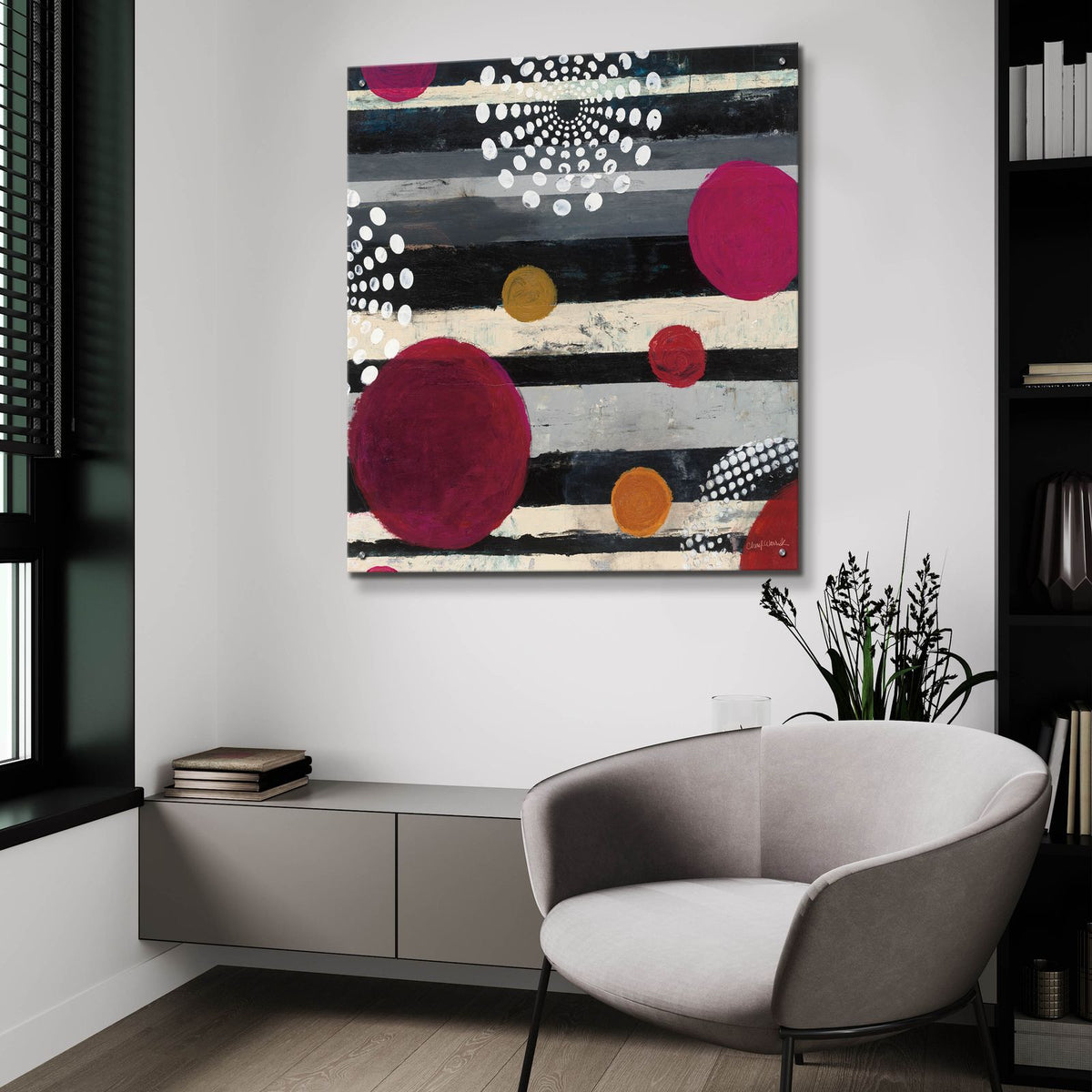 Harmony 1 by Cheryl Warrick - 36x36 acrylic wall art in a room