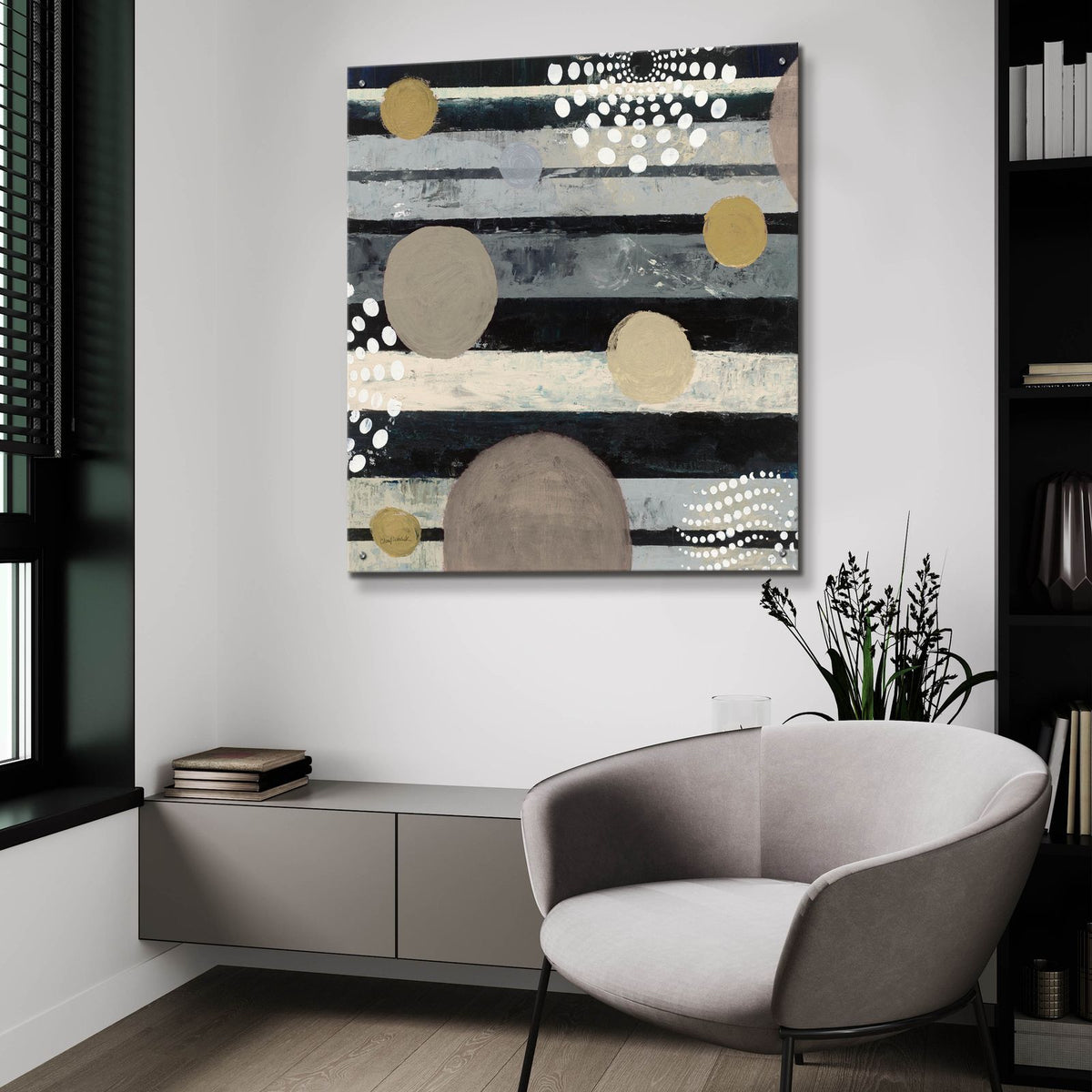 Harmony 2 Archroma by Cheryl Warrick - 36x36 acrylic wall art in a room