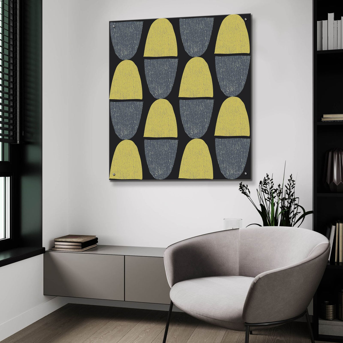 High Noon Meetup by Cheryl Warrick - 36x36 acrylic wall art in a room