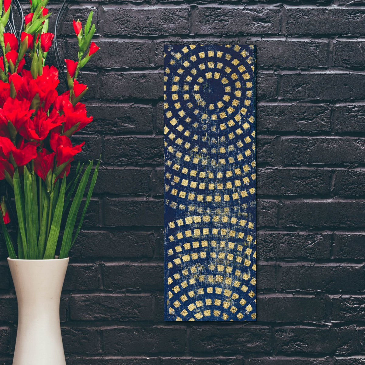 Juxtapose 2 Panel 1 by Cheryl Warrick - 12x36 acrylic wall art in a room