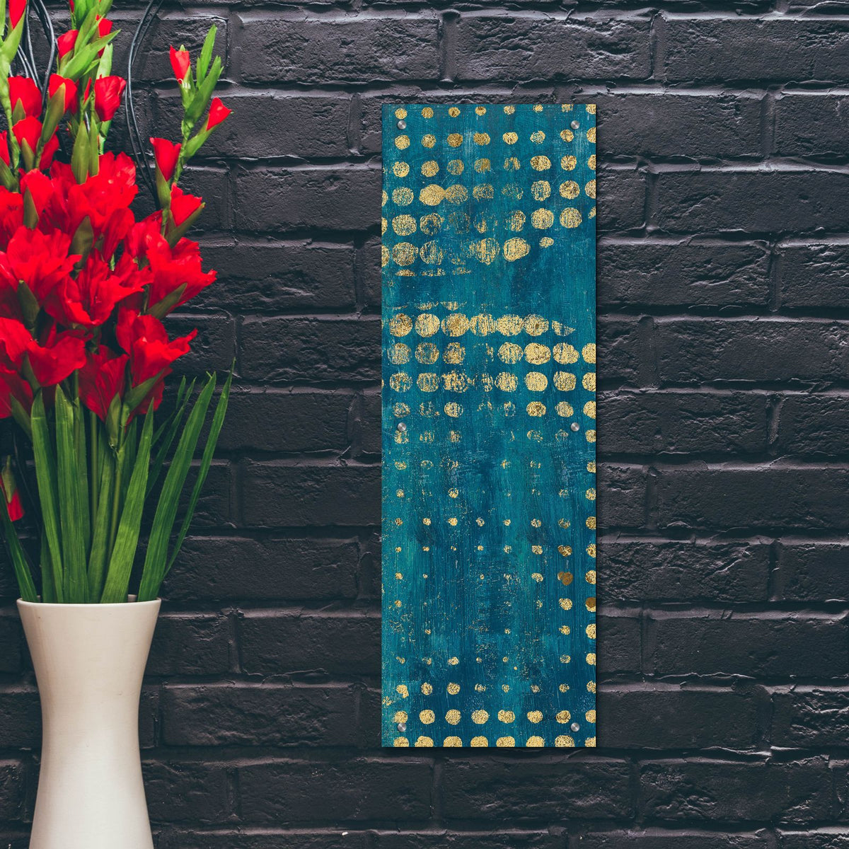 Juxtapose 2 Panel 2 by Cheryl Warrick - 12x36 acrylic wall art in a room