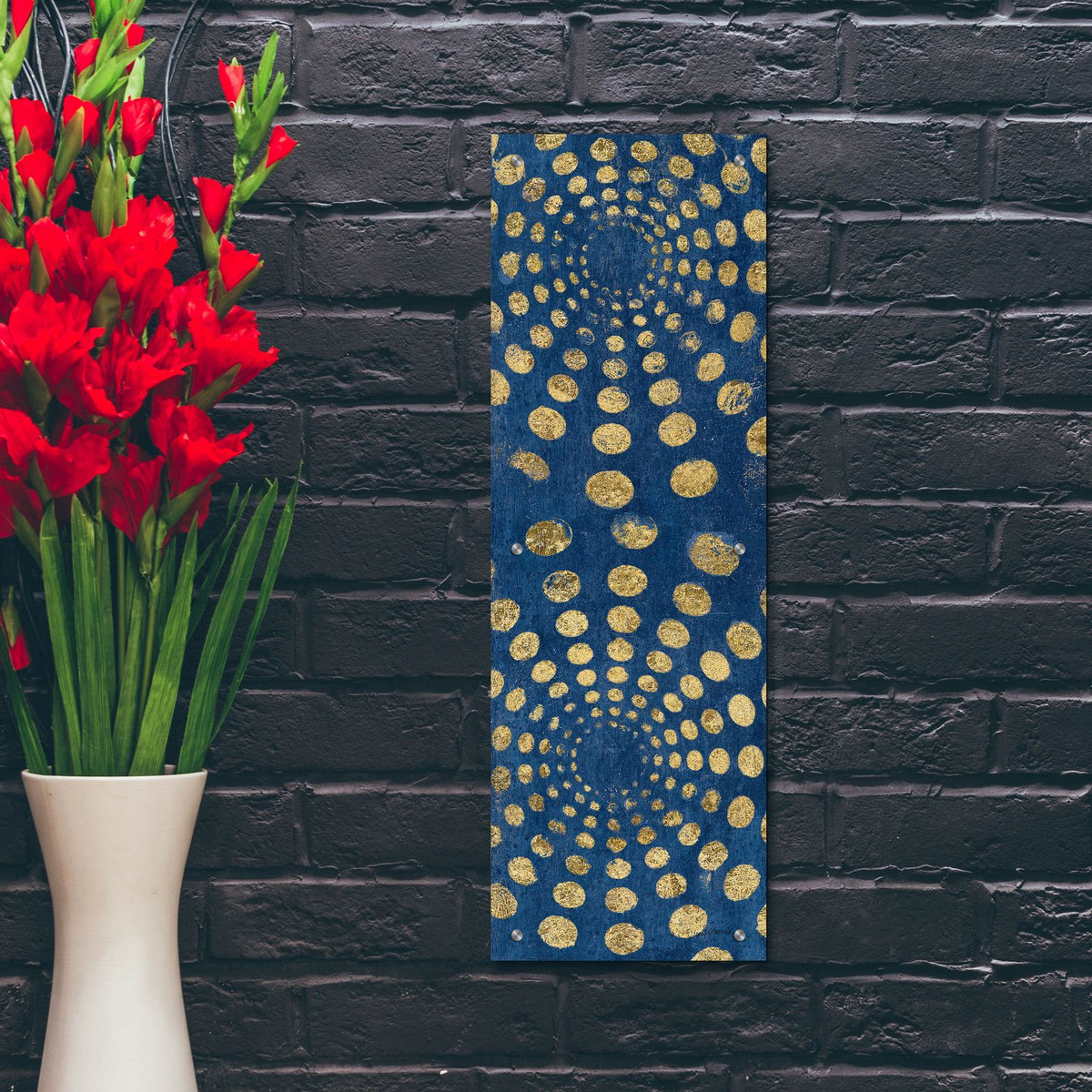 Juxtapose 2 Panel 3 by Cheryl Warrick - 12x36 acrylic wall art in a room