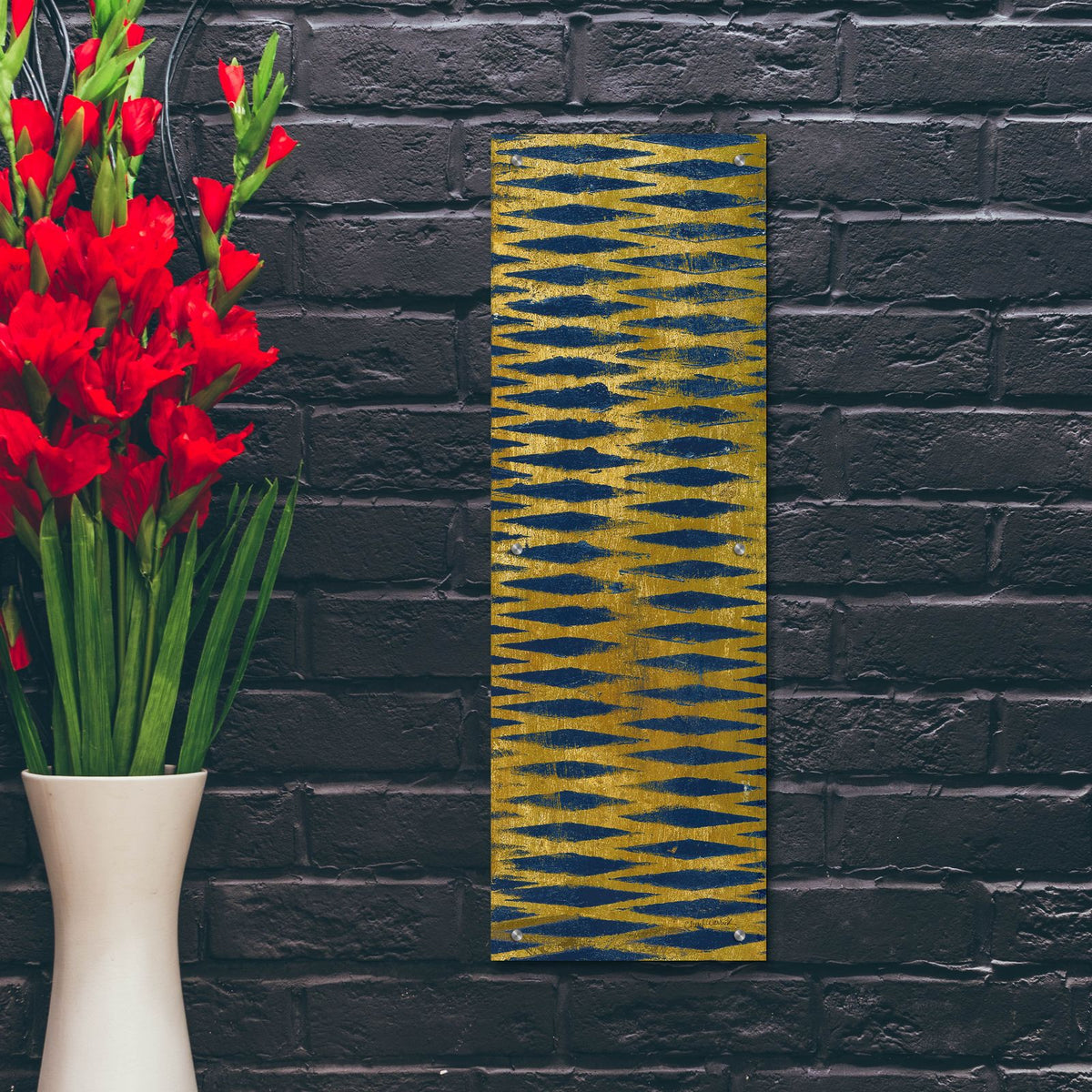 Juxtapose 2 Panel 4 by Cheryl Warrick - 12x36 acrylic wall art in a room