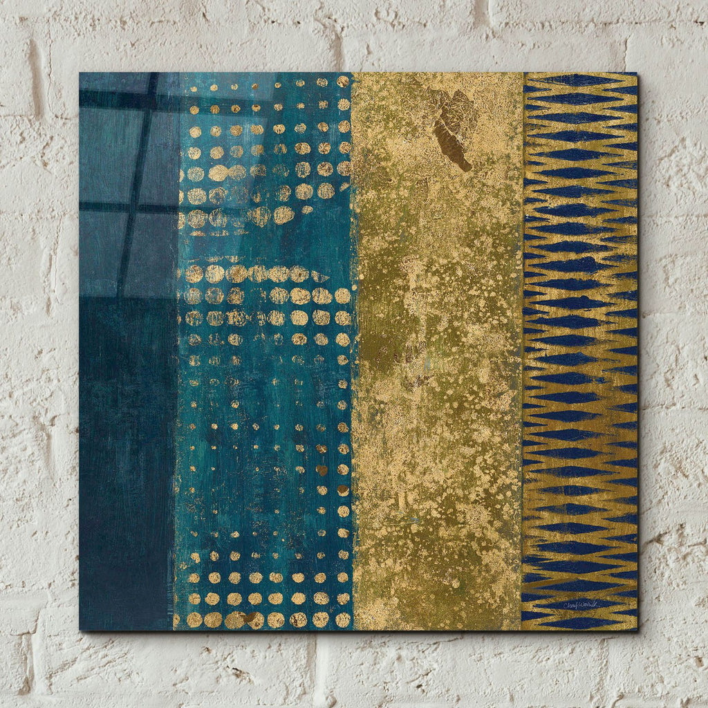 Juxtapose 3 Metallic by Cheryl Warrick - 12x12 acrylic wall art in a room