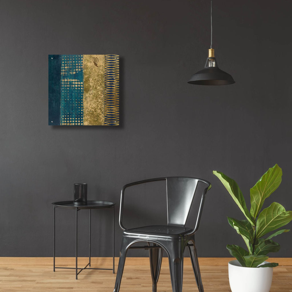 Juxtapose 3 Metallic by Cheryl Warrick - 24x24 acrylic wall art in a room