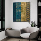 Juxtapose 3 Metallic by Cheryl Warrick - 36x36 acrylic wall art in a room