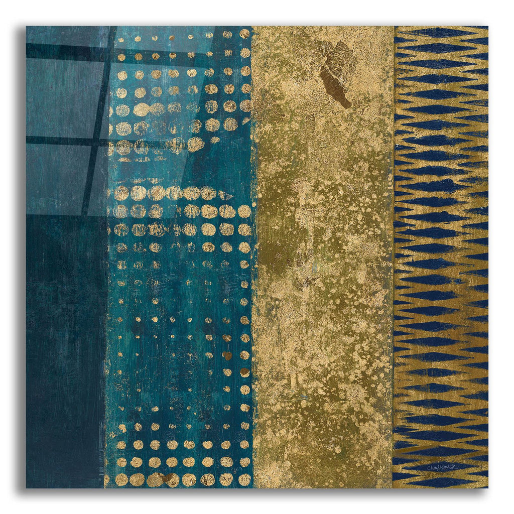 Juxtapose 3 Metallic by Cheryl Warrick acrylic glass wall art