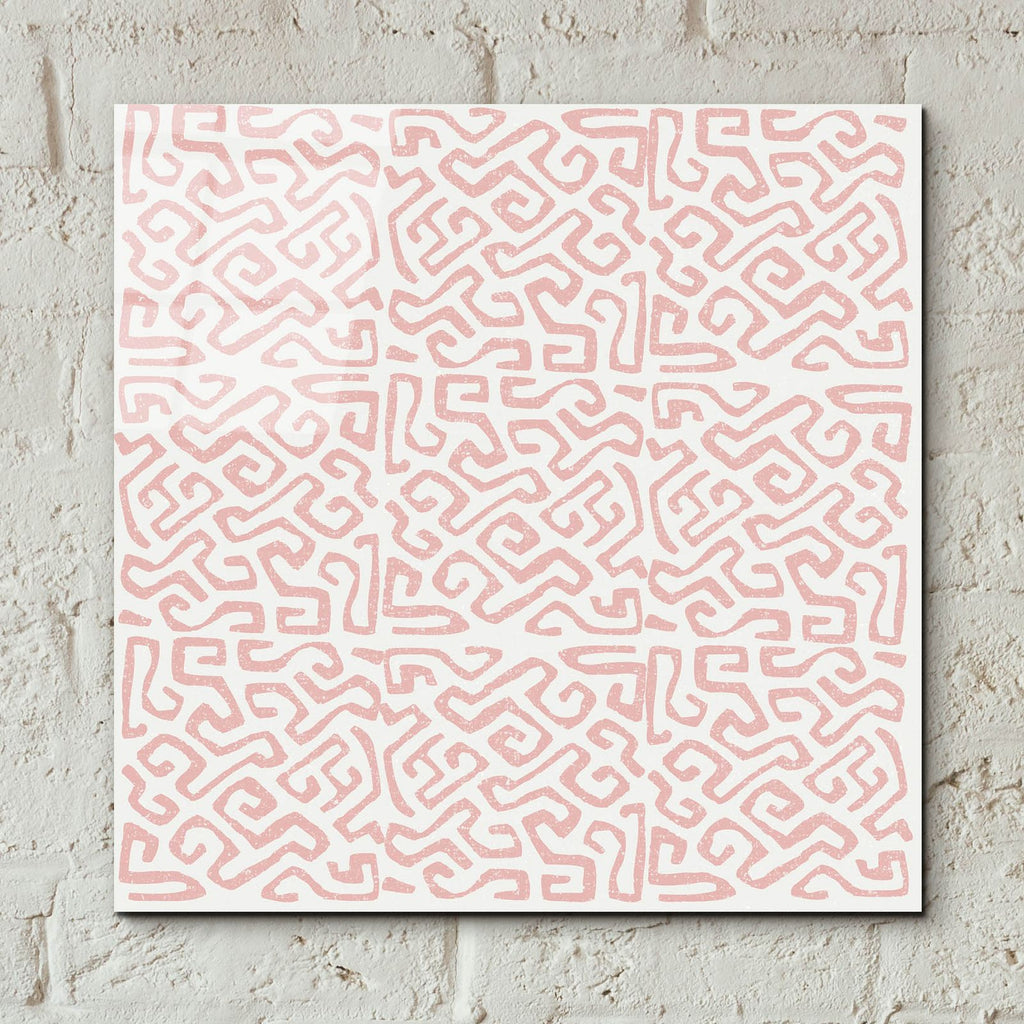 Kuba Play 1 Blush by Cheryl Warrick - 12x12 acrylic wall art in a room