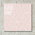 Kuba Play 1 Blush by Cheryl Warrick - 12x12 acrylic wall art in a room
