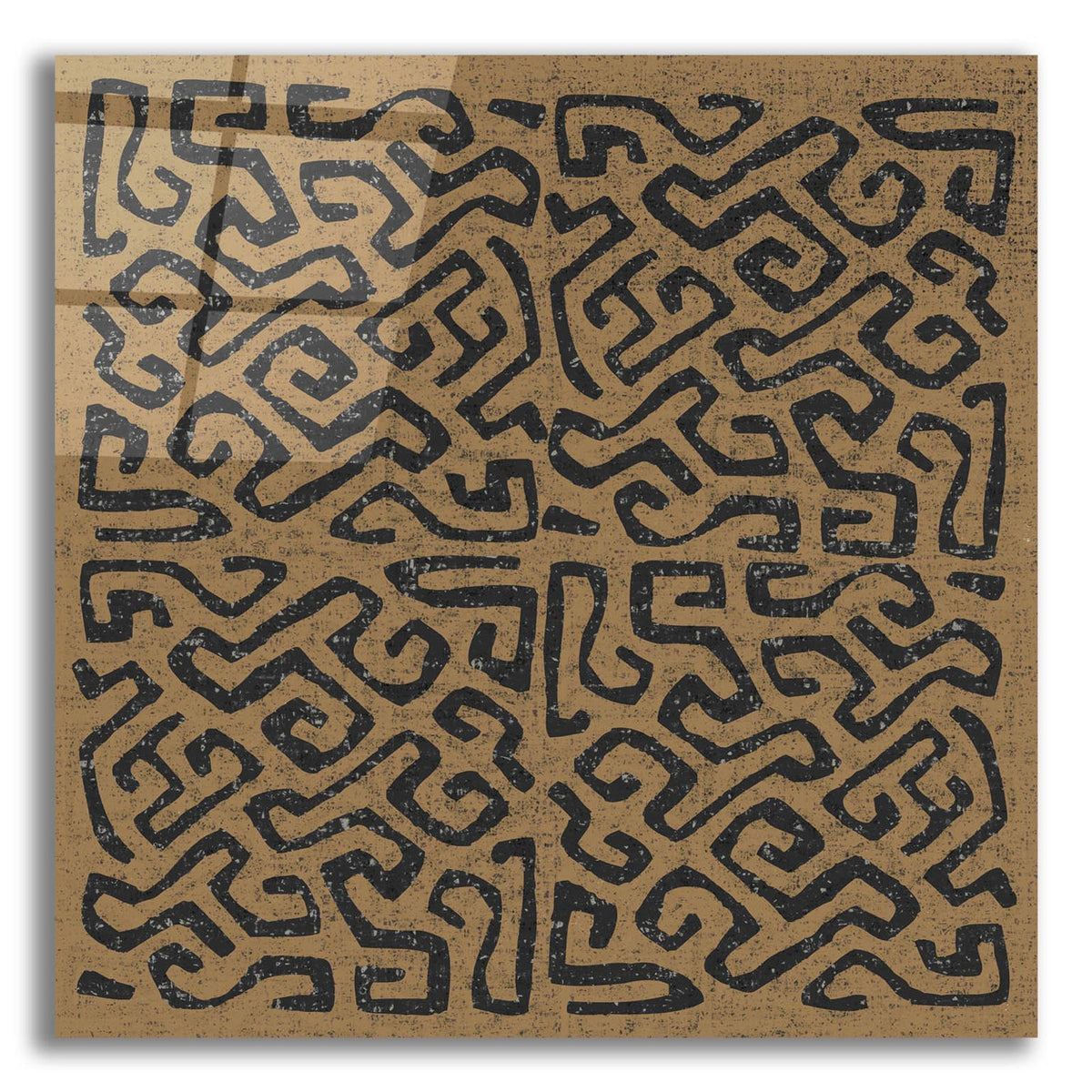 Kuba Play 1 Brown by Cheryl Warrick acrylic glass wall art