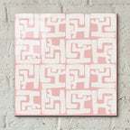 Kuba Play 2 Blush by Cheryl Warrick - 12x12 acrylic wall art in a room