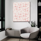 Kuba Play 2 Blush by Cheryl Warrick - 36x36 acrylic wall art in a room